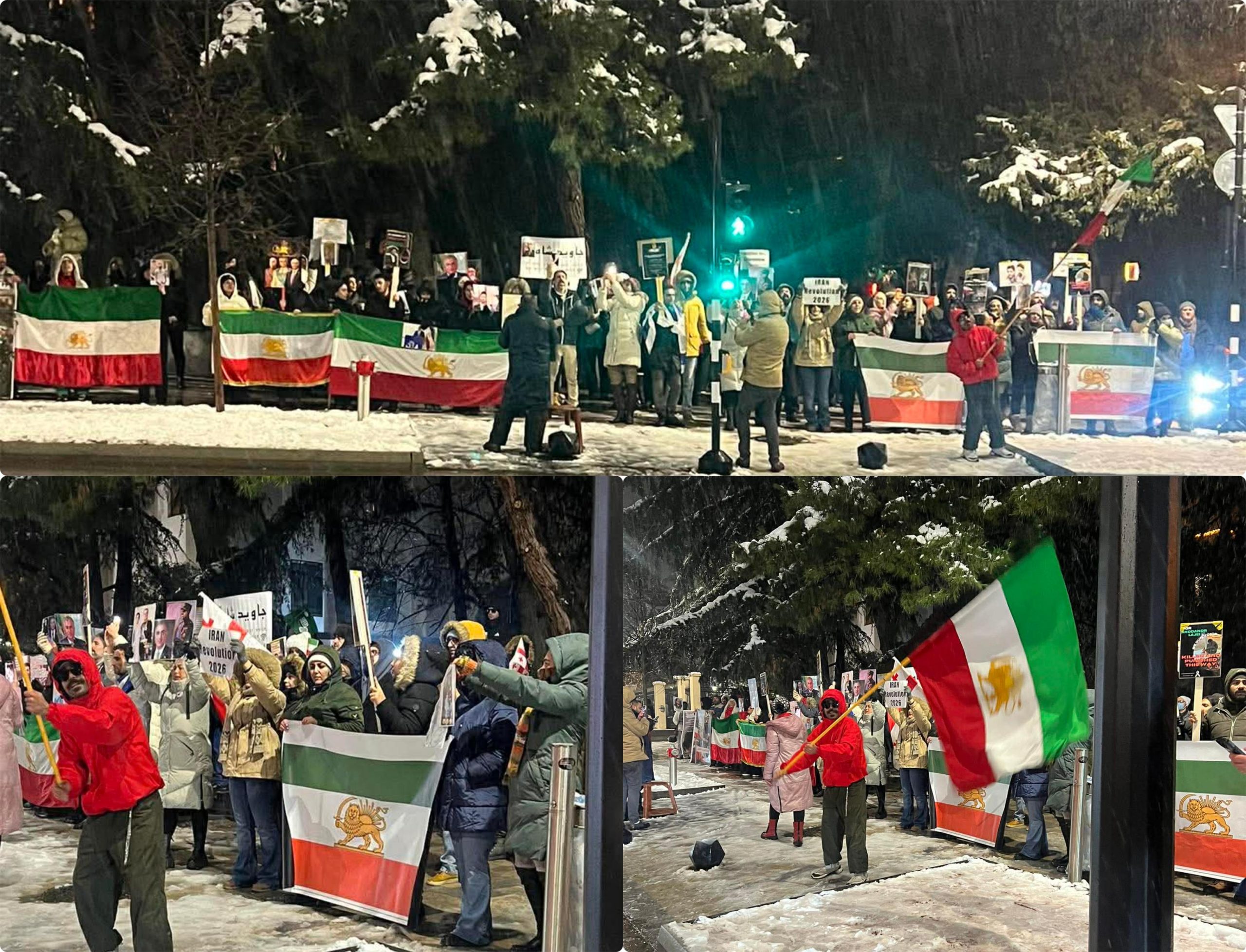 თბილისში, ირანის საელჩოსთან საპროტესტო აქცია მიმდინარეობს